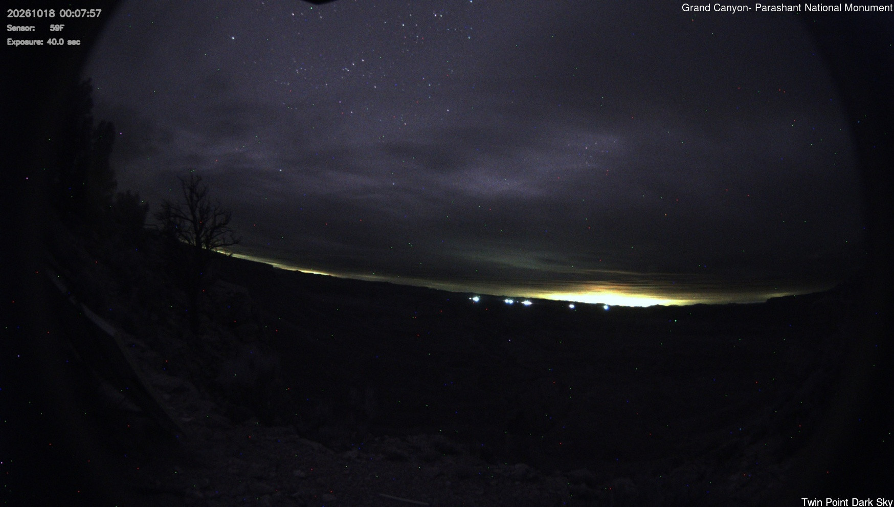 time-lapse frame, Twin Point - Dark Sky webcam