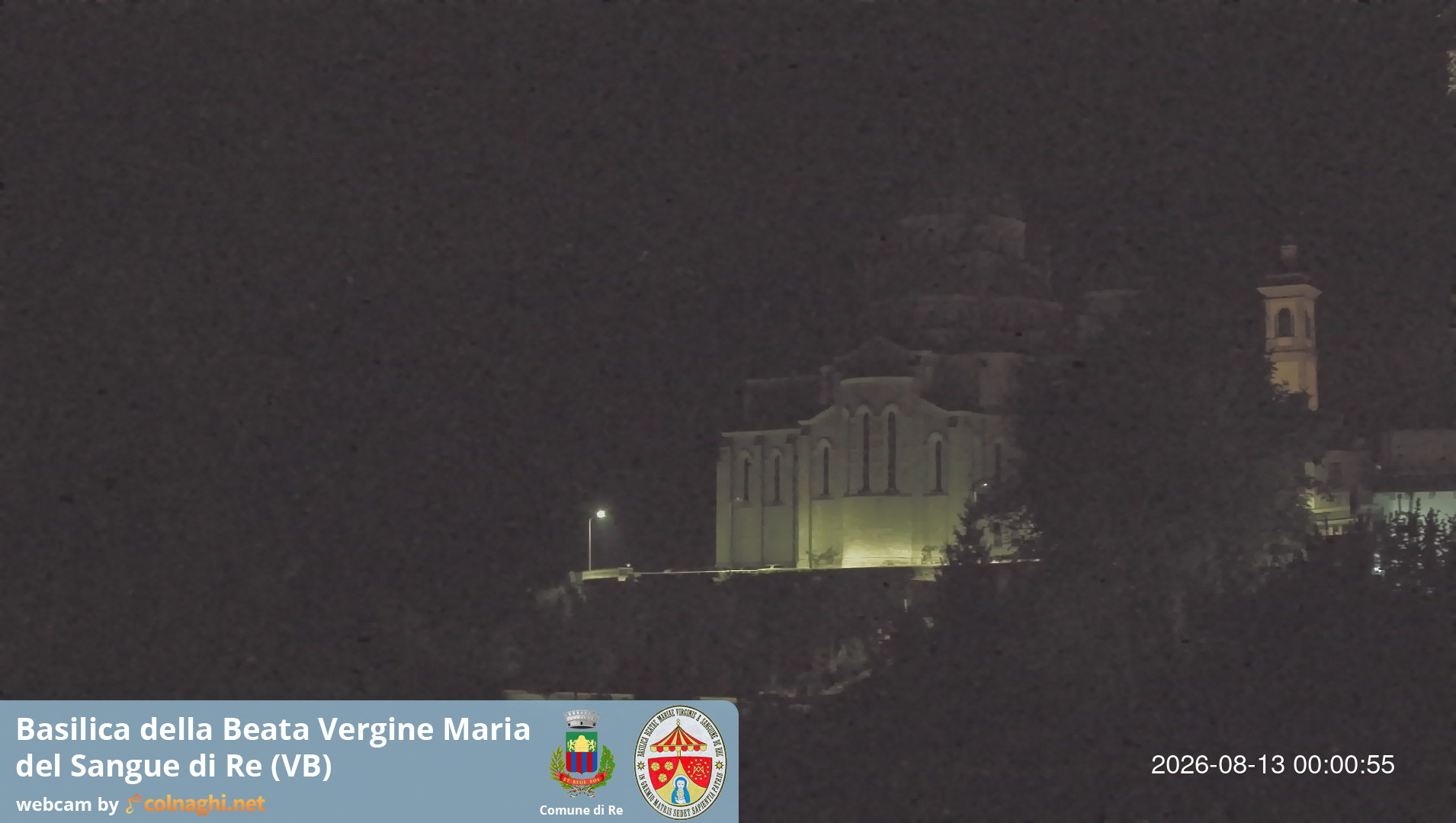 time-lapse frame, Santuario Madonna del Sangue di Re webcam