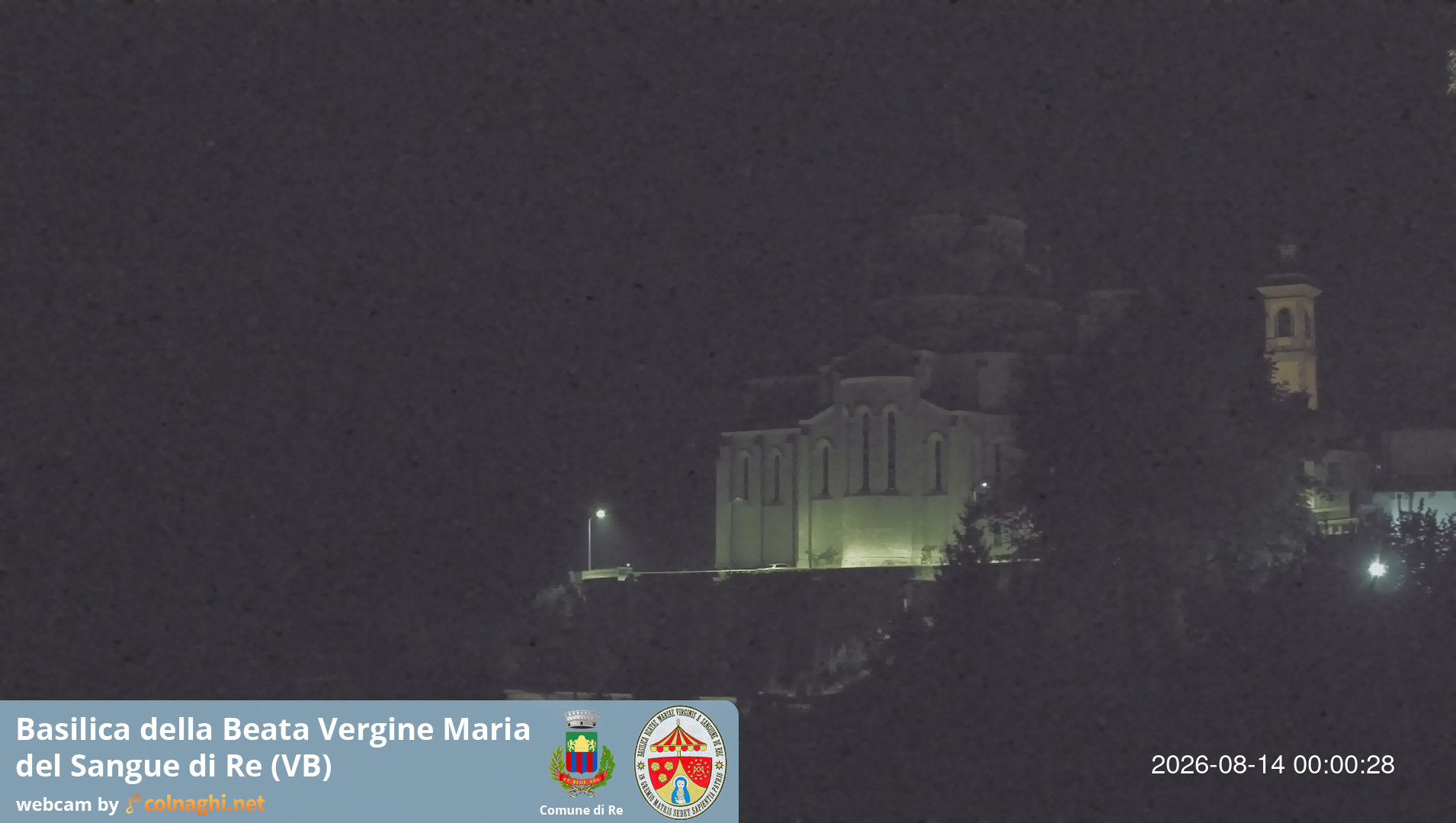 time-lapse frame, Santuario Madonna del Sangue di Re webcam