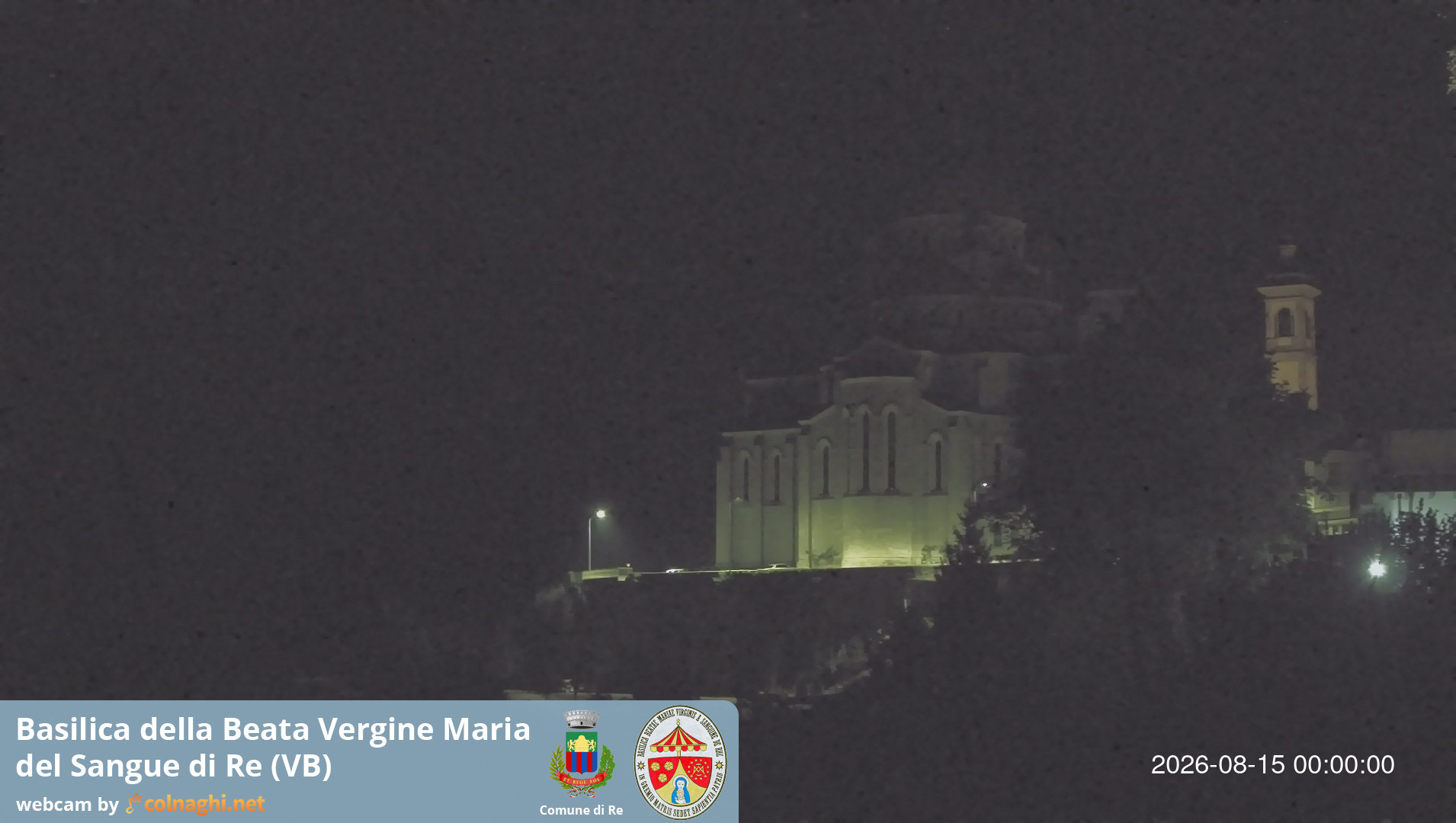 time-lapse frame, Santuario Madonna del Sangue di Re webcam