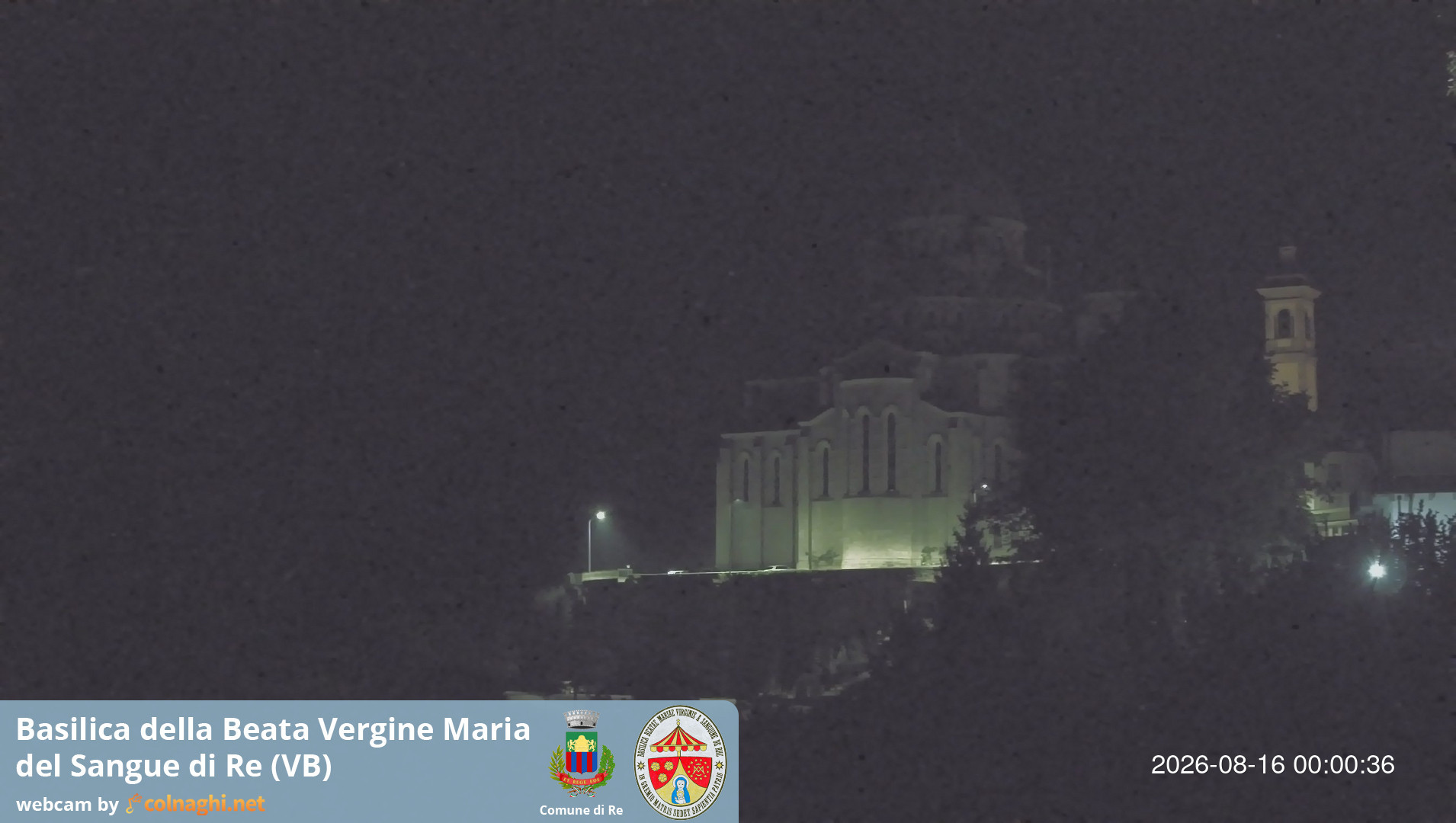 time-lapse frame, Santuario Madonna del Sangue di Re webcam