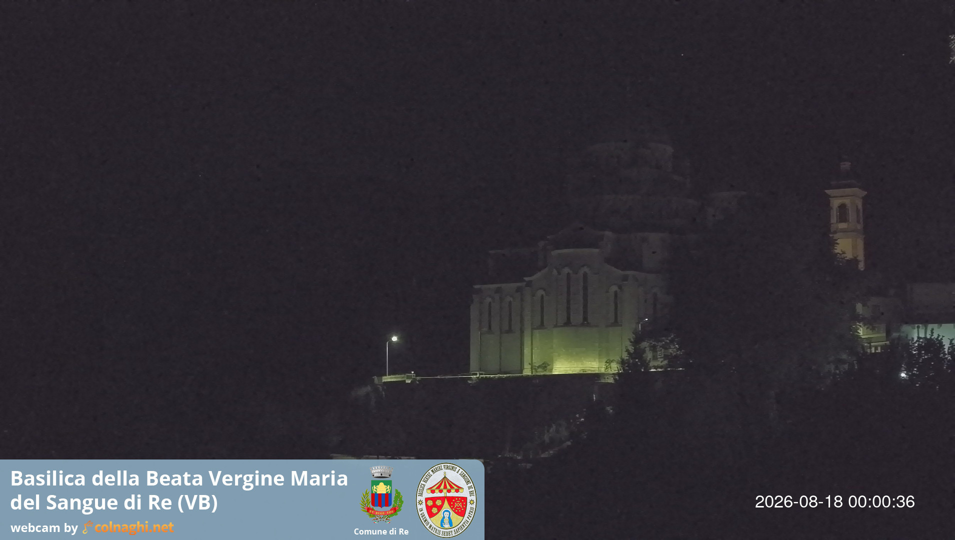 time-lapse frame, Santuario Madonna del Sangue di Re webcam