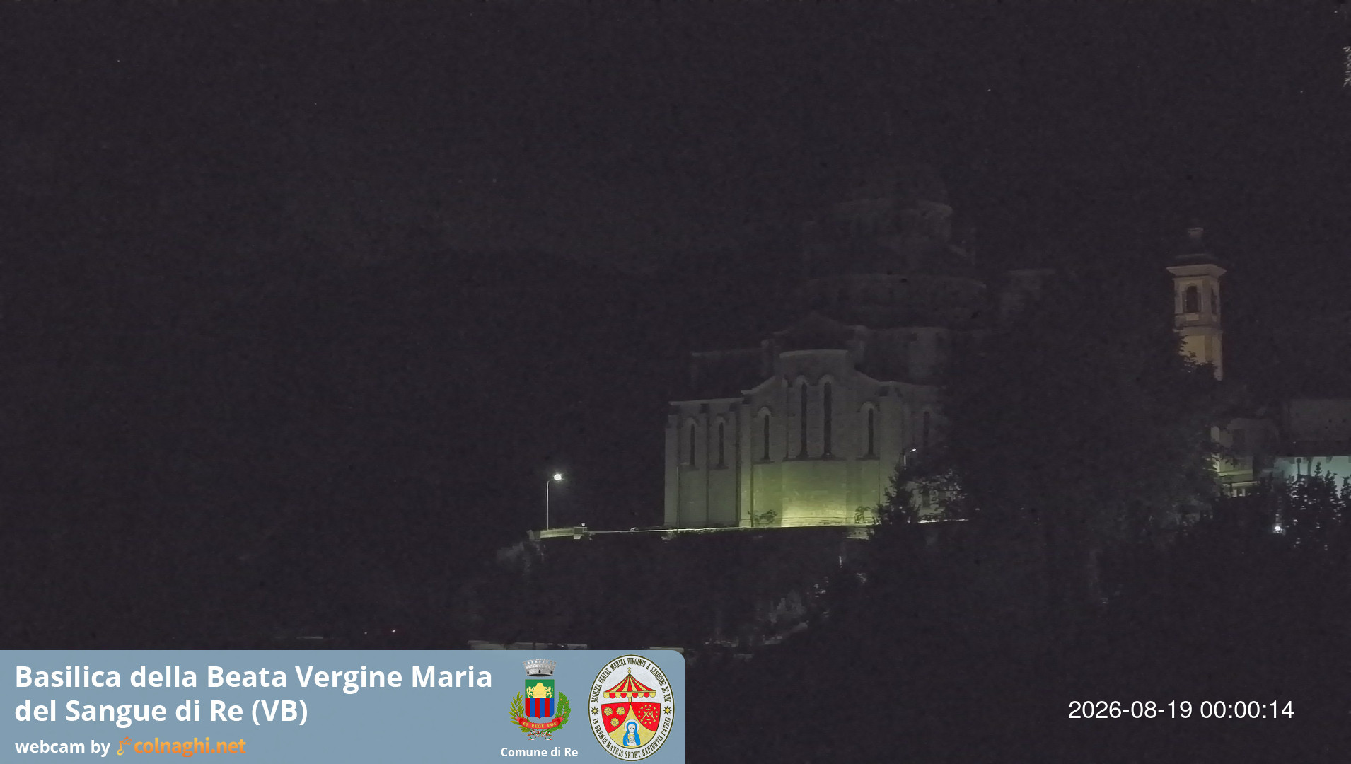 time-lapse frame, Santuario Madonna del Sangue di Re webcam