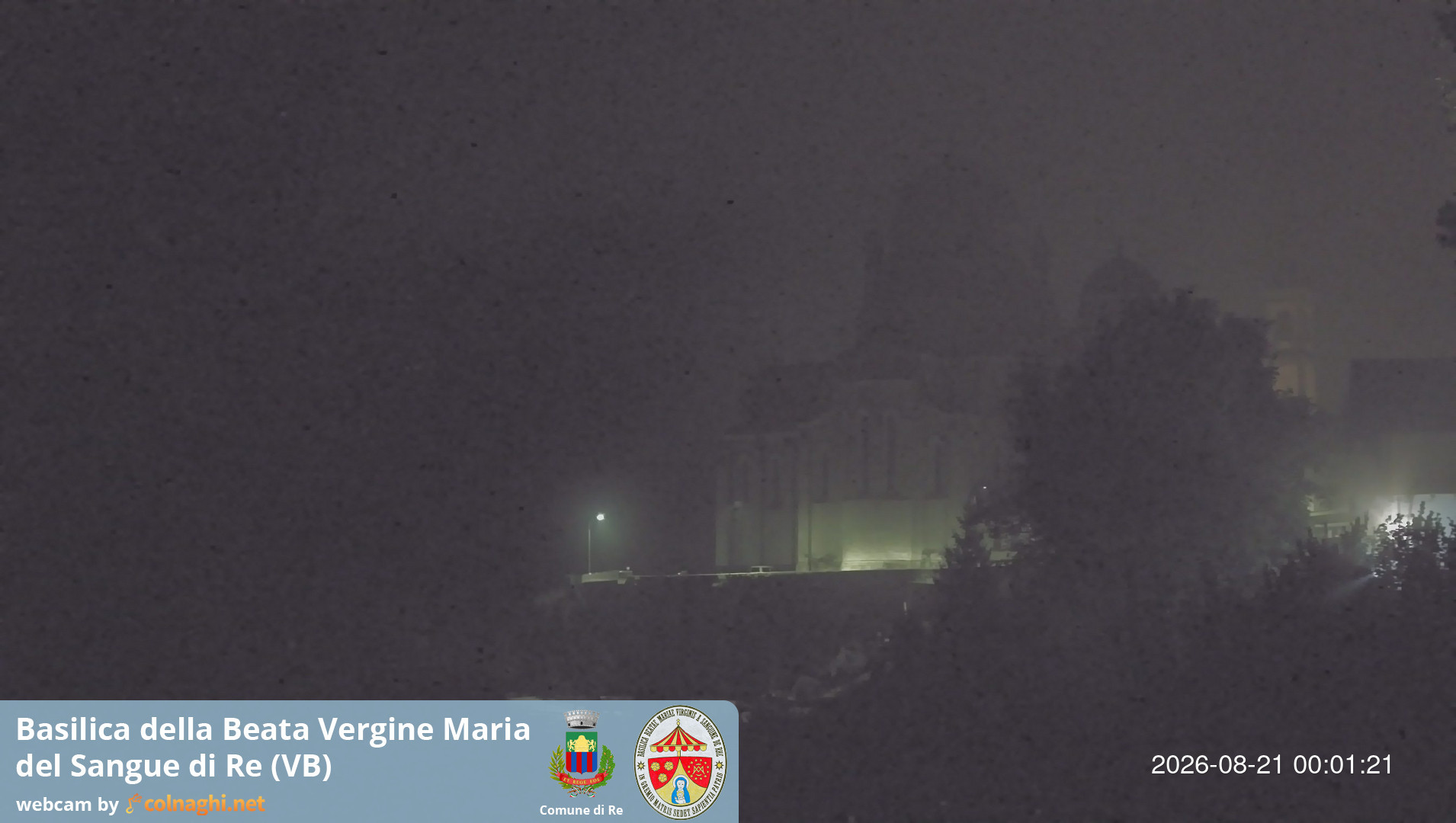time-lapse frame, Santuario Madonna del Sangue di Re webcam