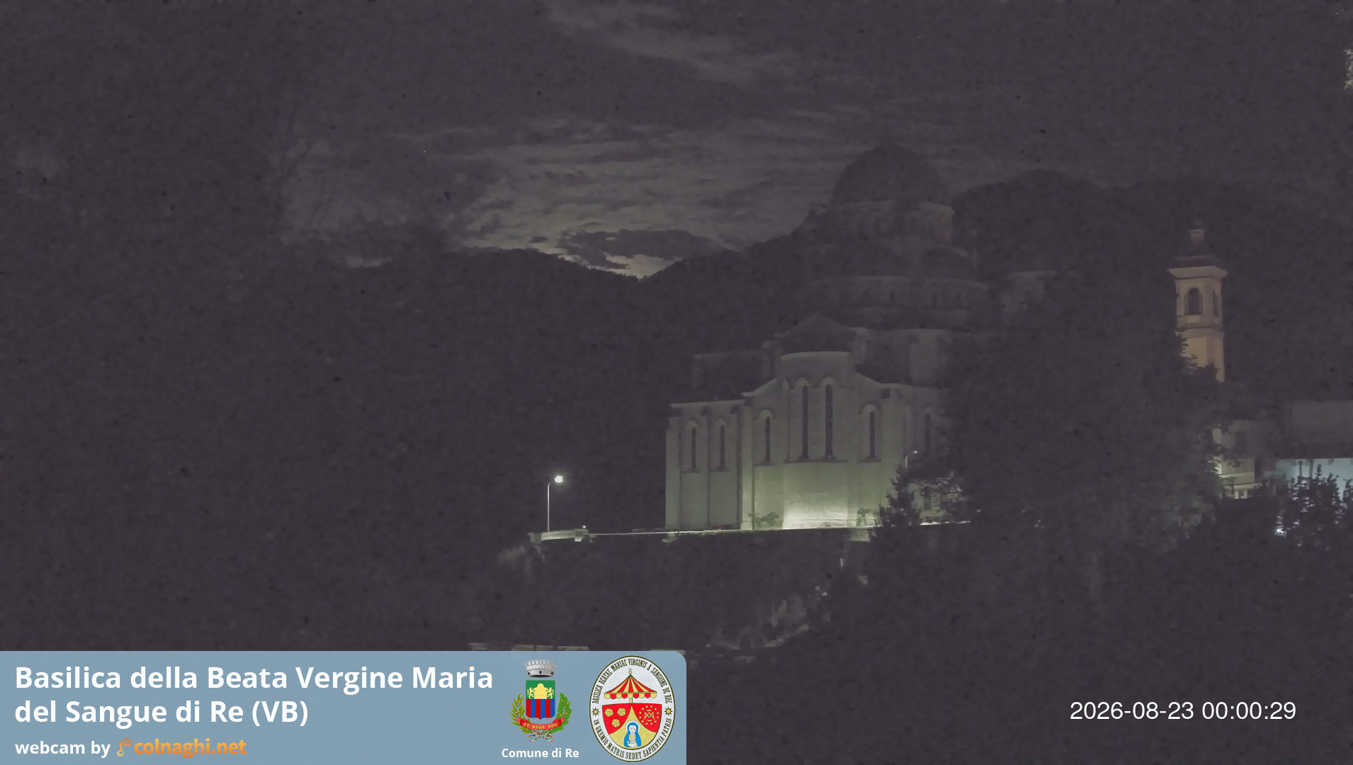 time-lapse frame, Santuario Madonna del Sangue di Re webcam