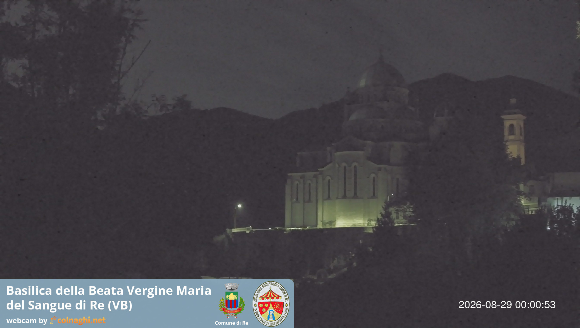 time-lapse frame, Santuario Madonna del Sangue di Re webcam