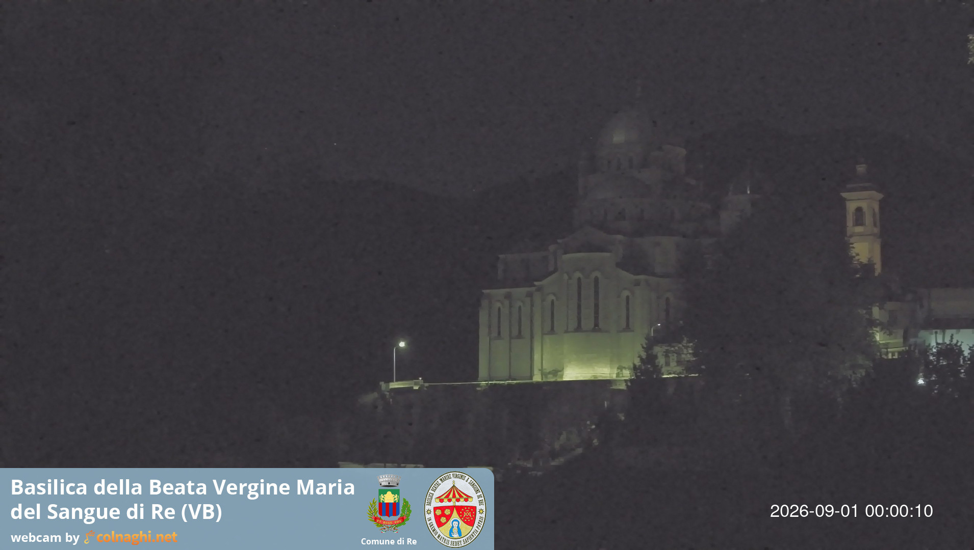 time-lapse frame, Santuario Madonna del Sangue di Re webcam
