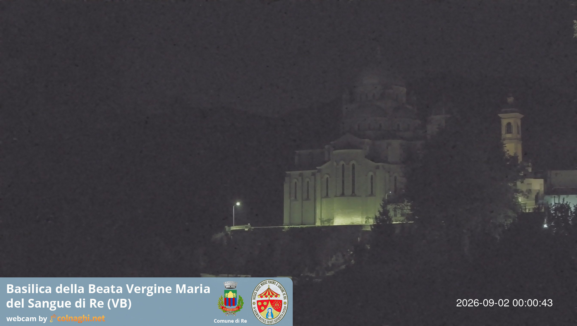 time-lapse frame, Santuario Madonna del Sangue di Re webcam