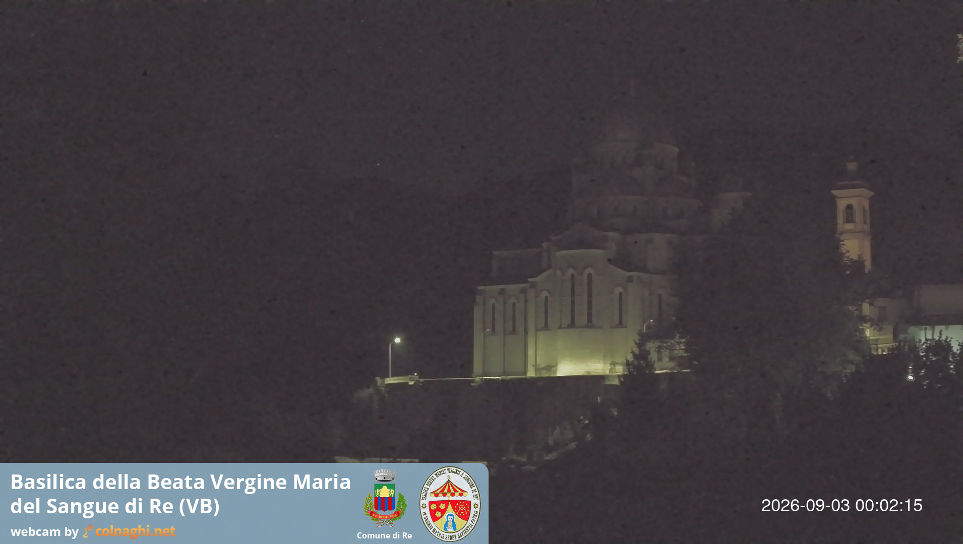 time-lapse frame, Santuario Madonna del Sangue di Re webcam