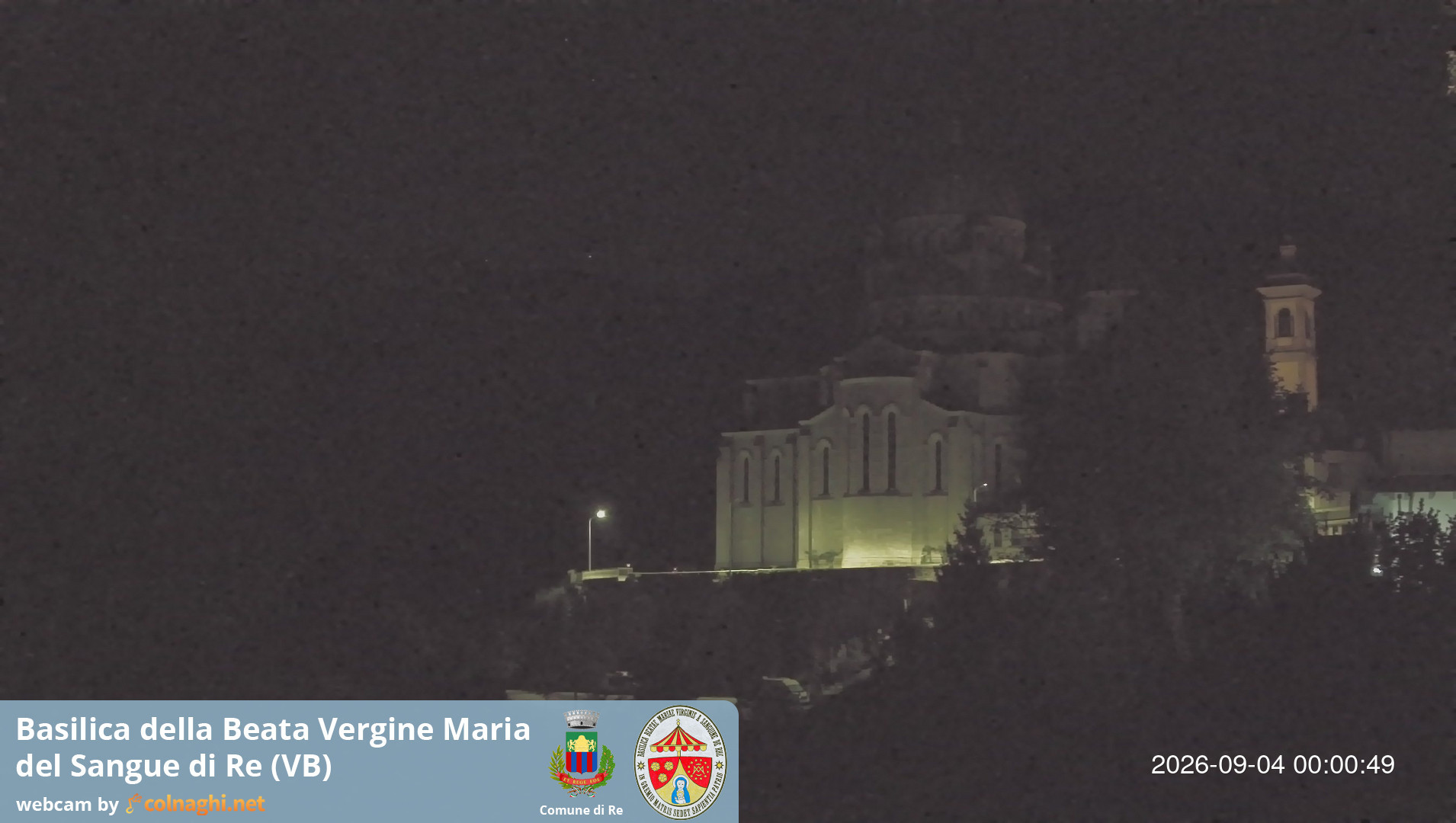 time-lapse frame, Santuario Madonna del Sangue di Re webcam