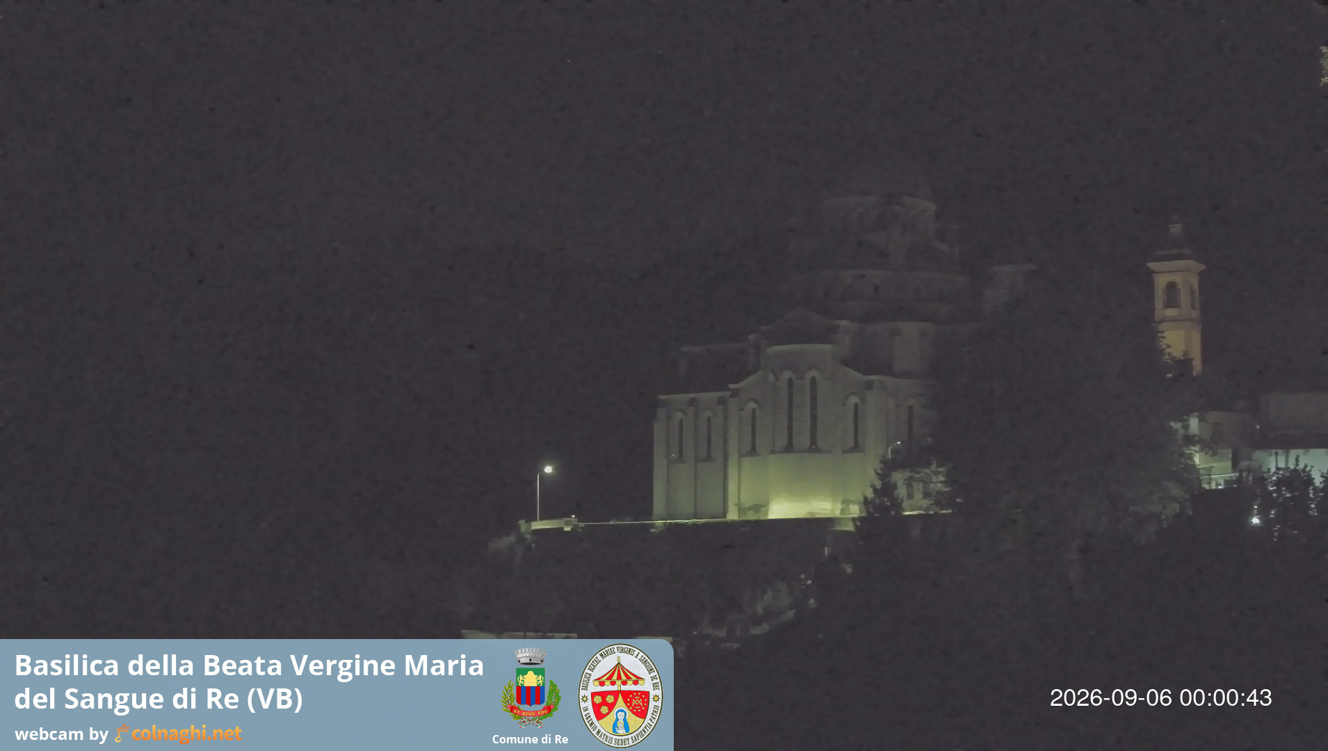 time-lapse frame, Santuario Madonna del Sangue di Re webcam