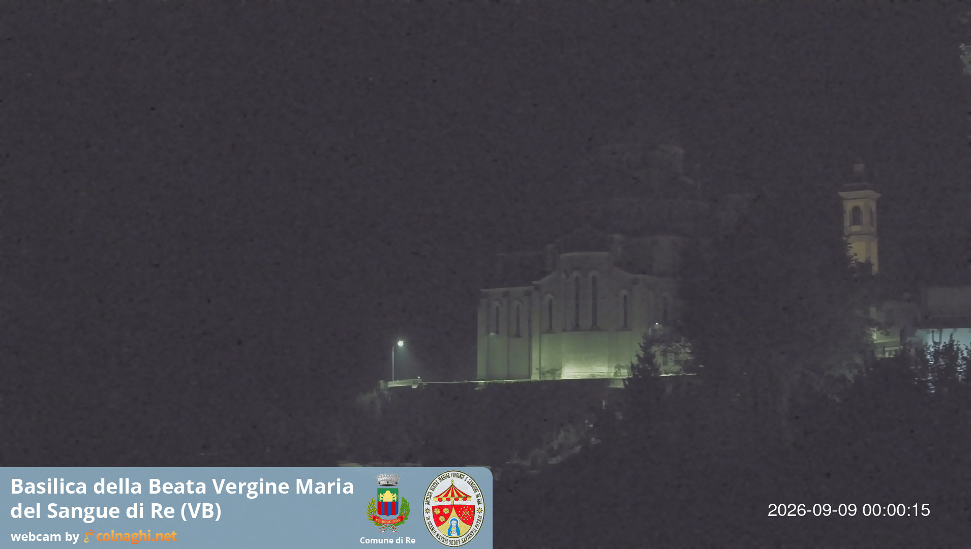 time-lapse frame, Santuario Madonna del Sangue di Re webcam