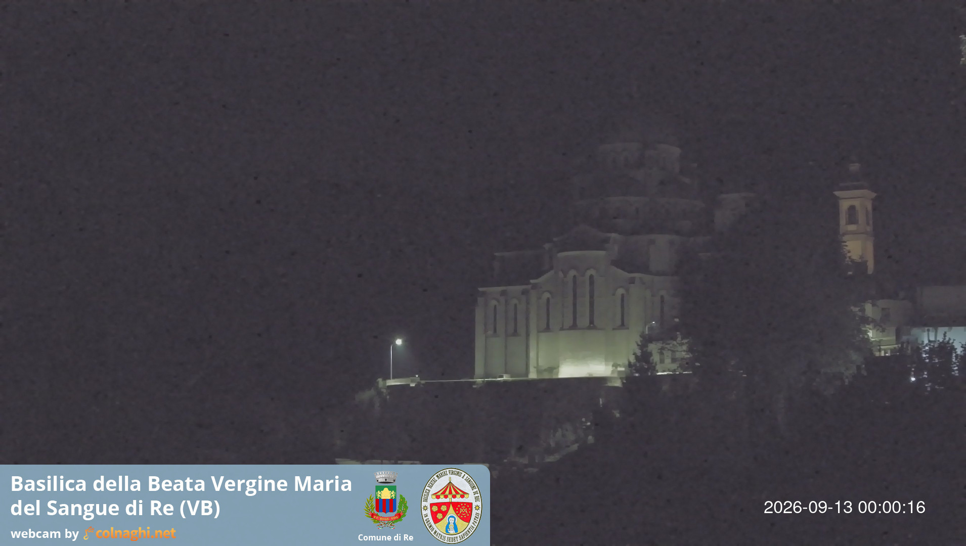 time-lapse frame, Santuario Madonna del Sangue di Re webcam