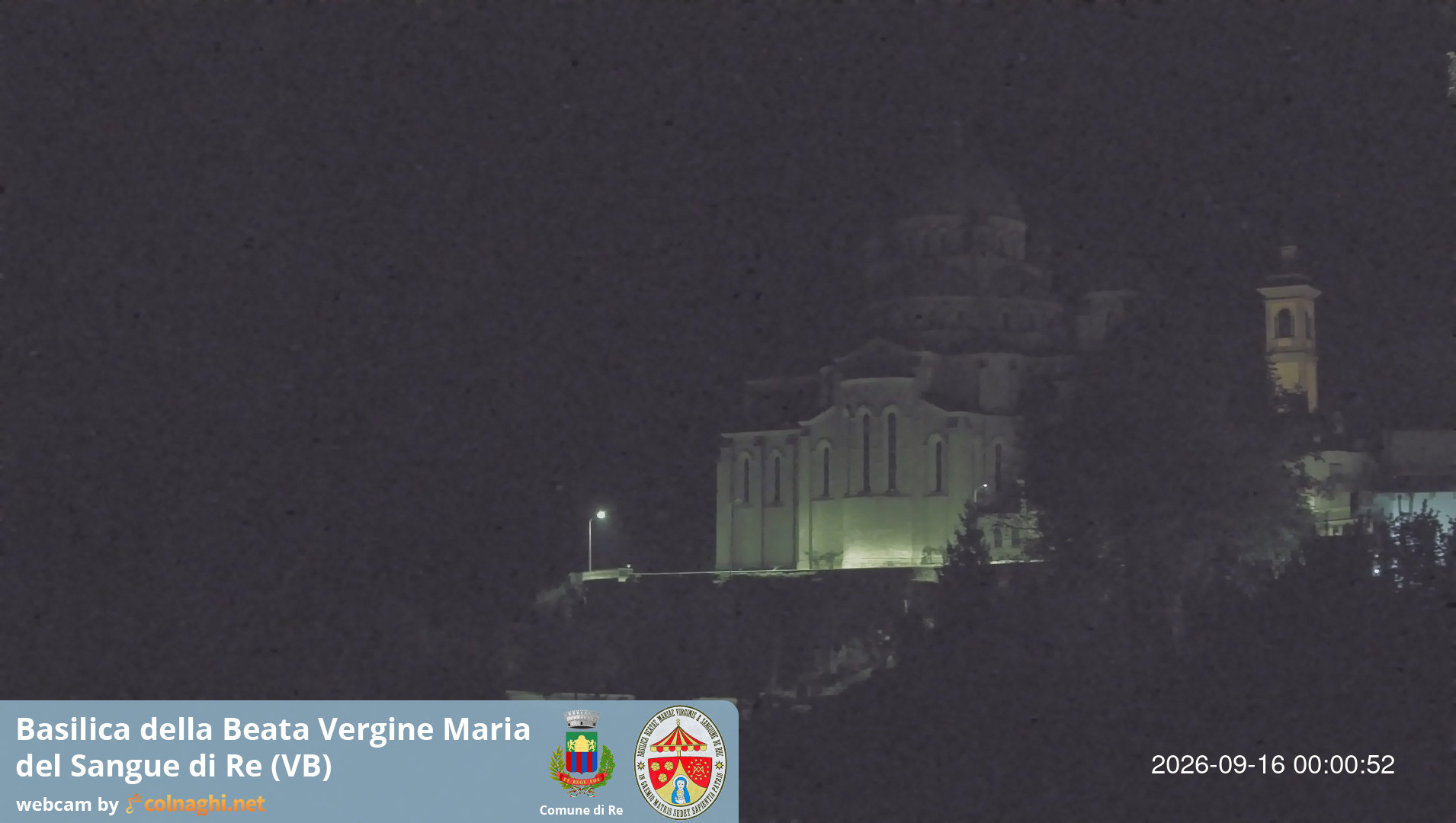 time-lapse frame, Santuario Madonna del Sangue di Re webcam