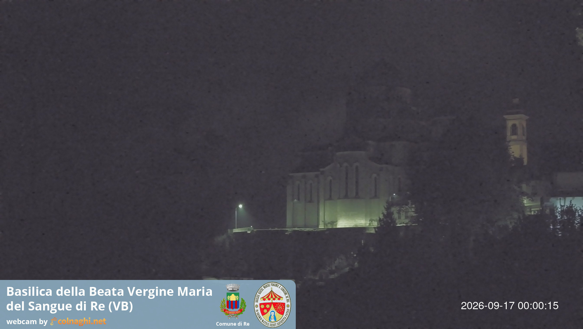 time-lapse frame, Santuario Madonna del Sangue di Re webcam