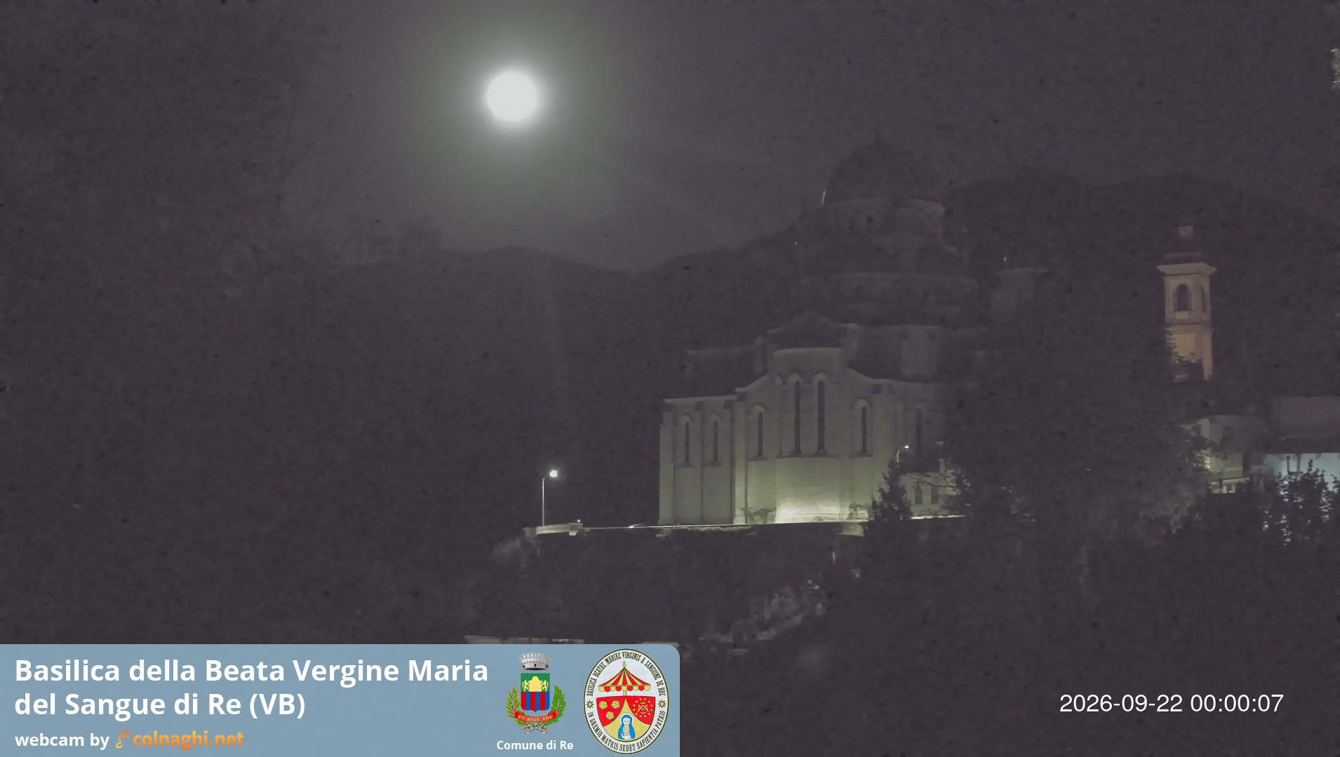 time-lapse frame, Santuario Madonna del Sangue di Re webcam