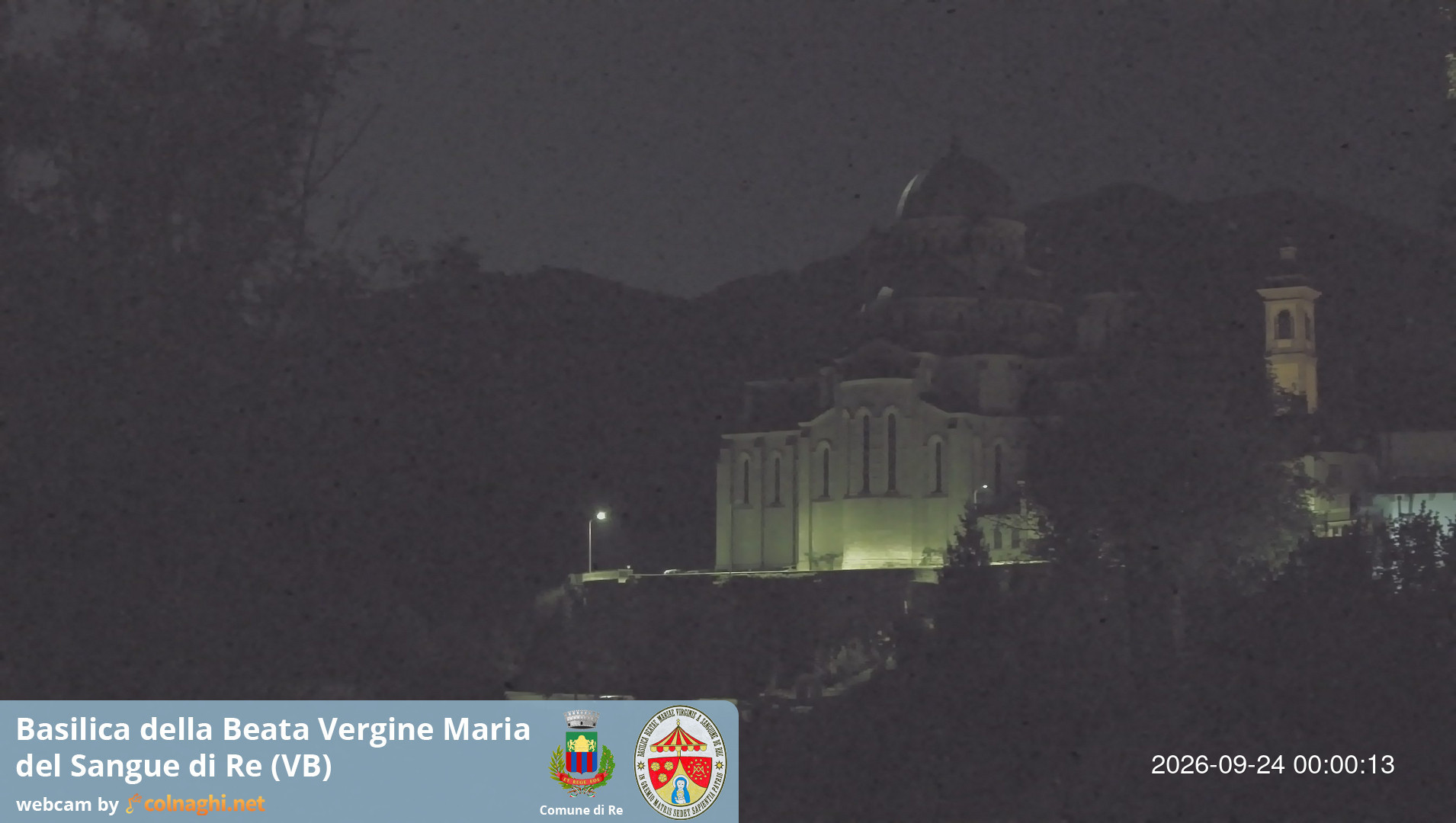 time-lapse frame, Santuario Madonna del Sangue di Re webcam
