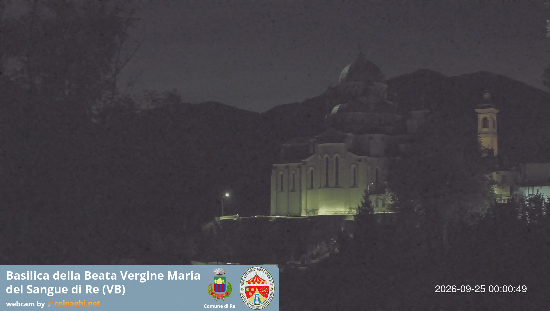 time-lapse frame, Santuario Madonna del Sangue di Re webcam