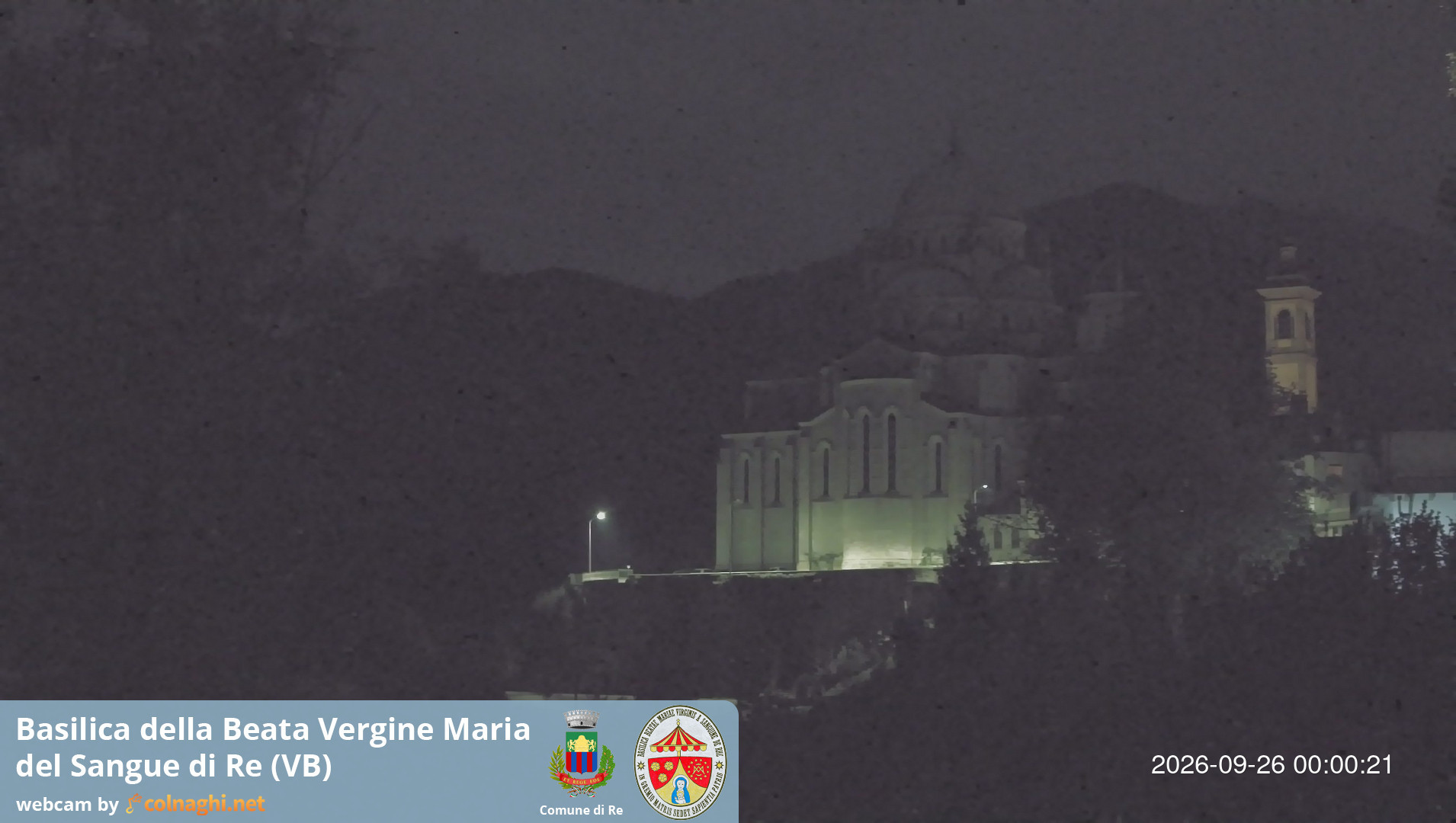 time-lapse frame, Santuario Madonna del Sangue di Re webcam