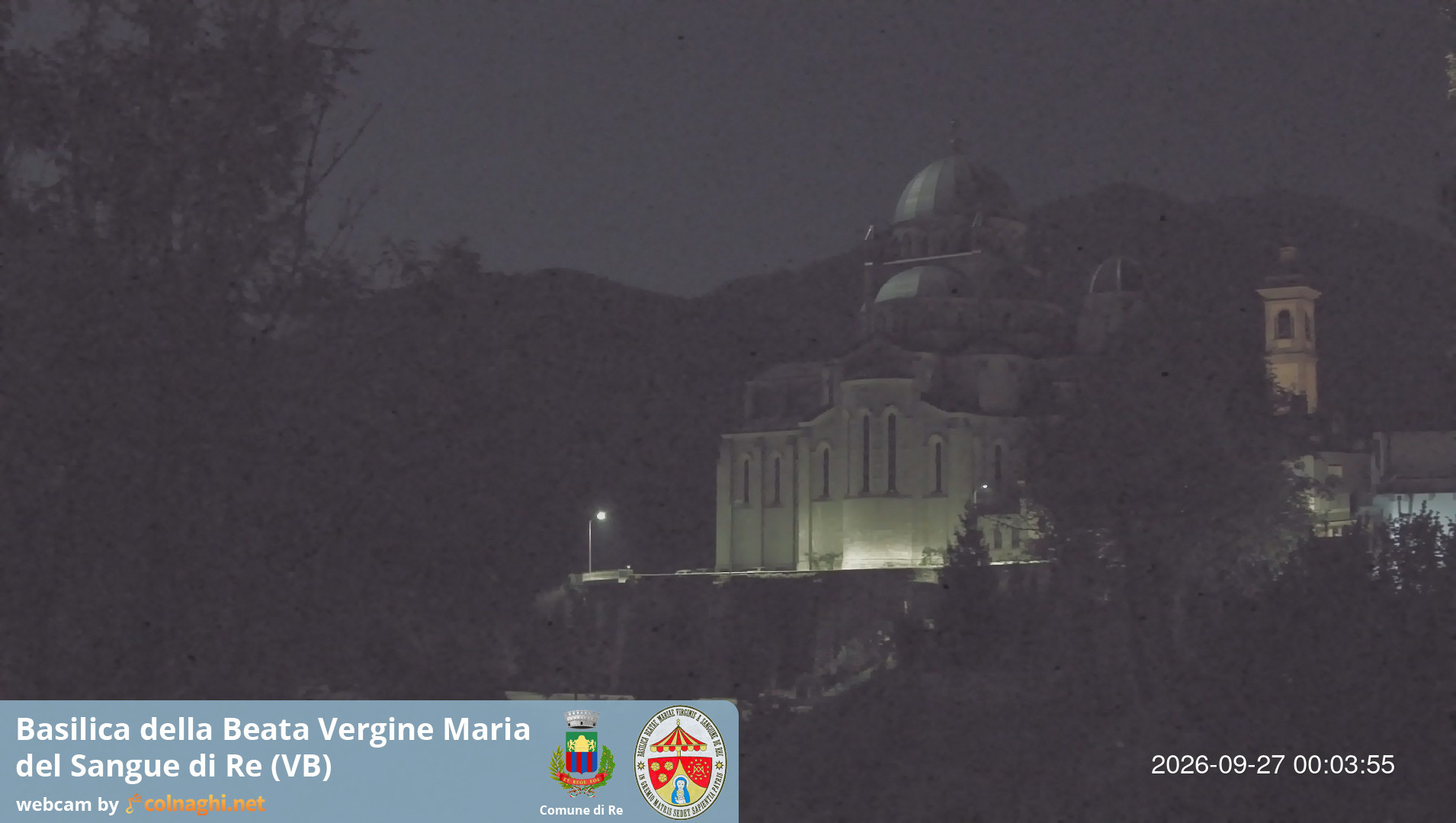 time-lapse frame, Santuario Madonna del Sangue di Re webcam