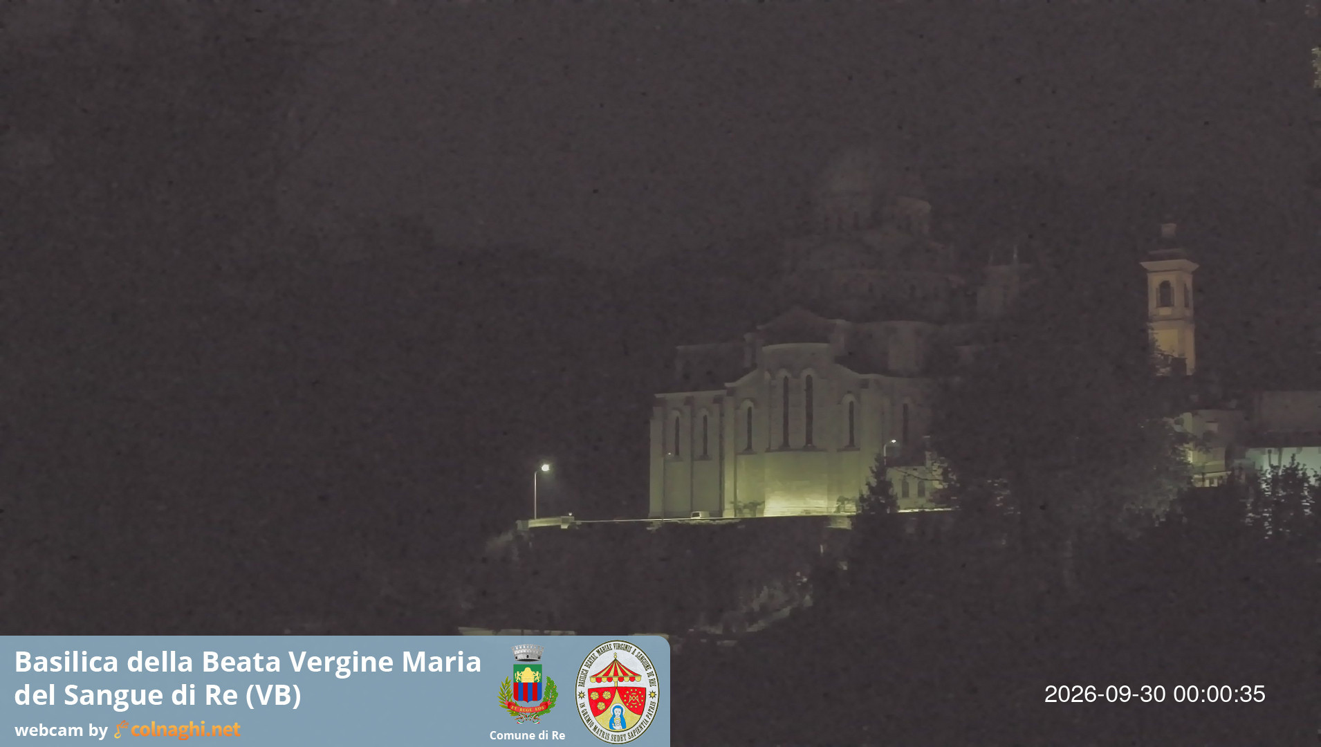 time-lapse frame, Santuario Madonna del Sangue di Re webcam