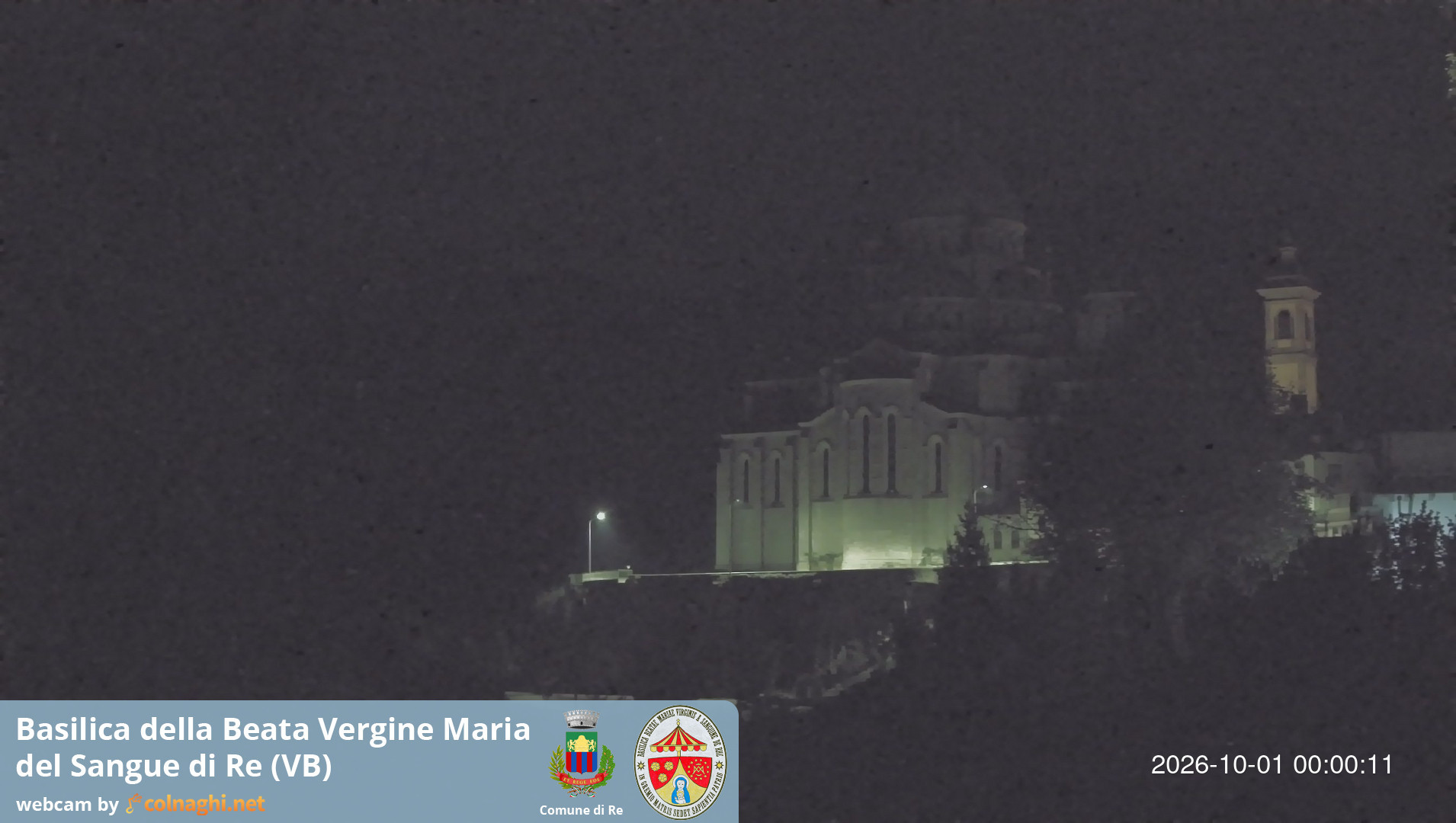 time-lapse frame, Santuario Madonna del Sangue di Re webcam