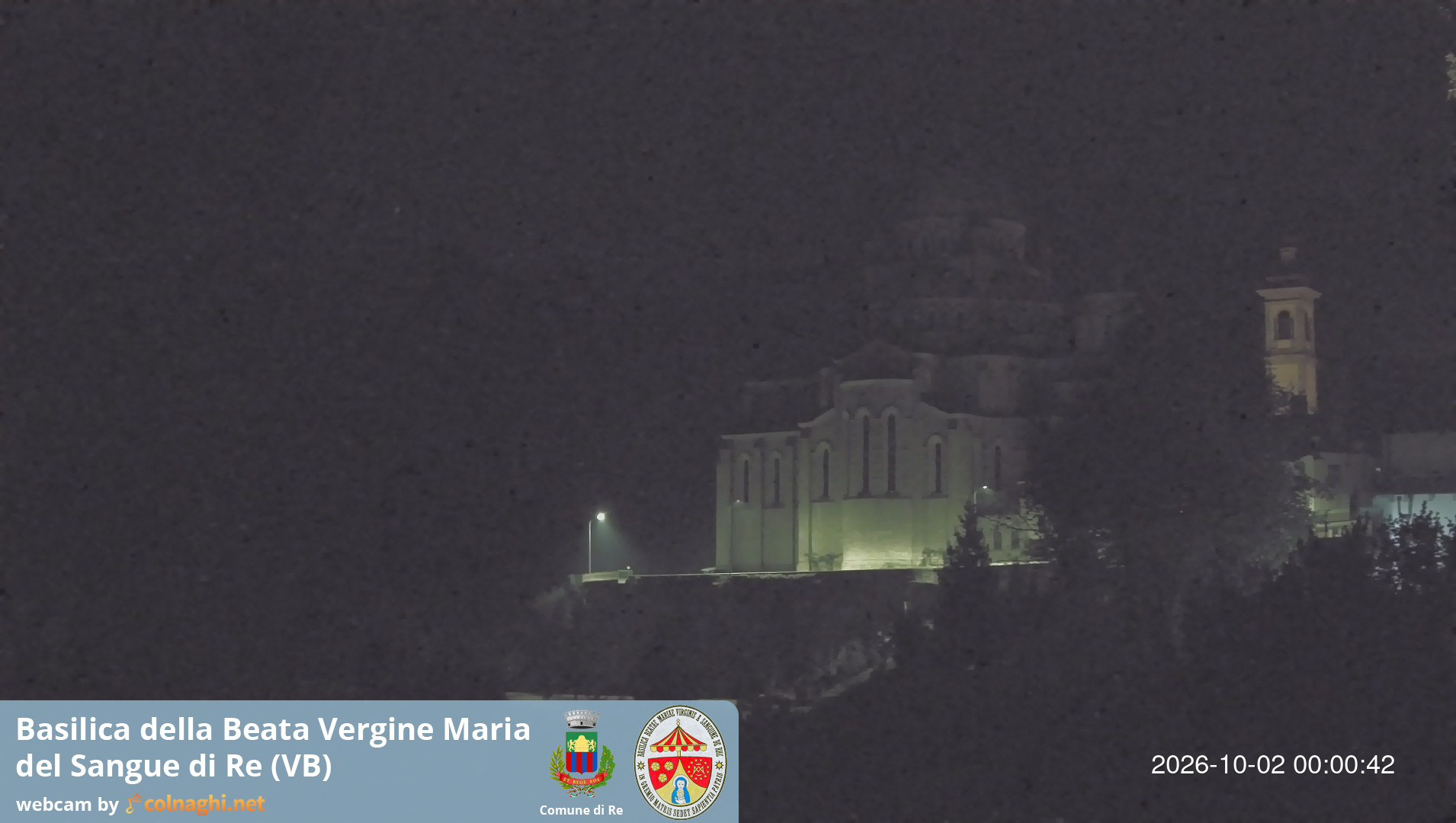 time-lapse frame, Santuario Madonna del Sangue di Re webcam