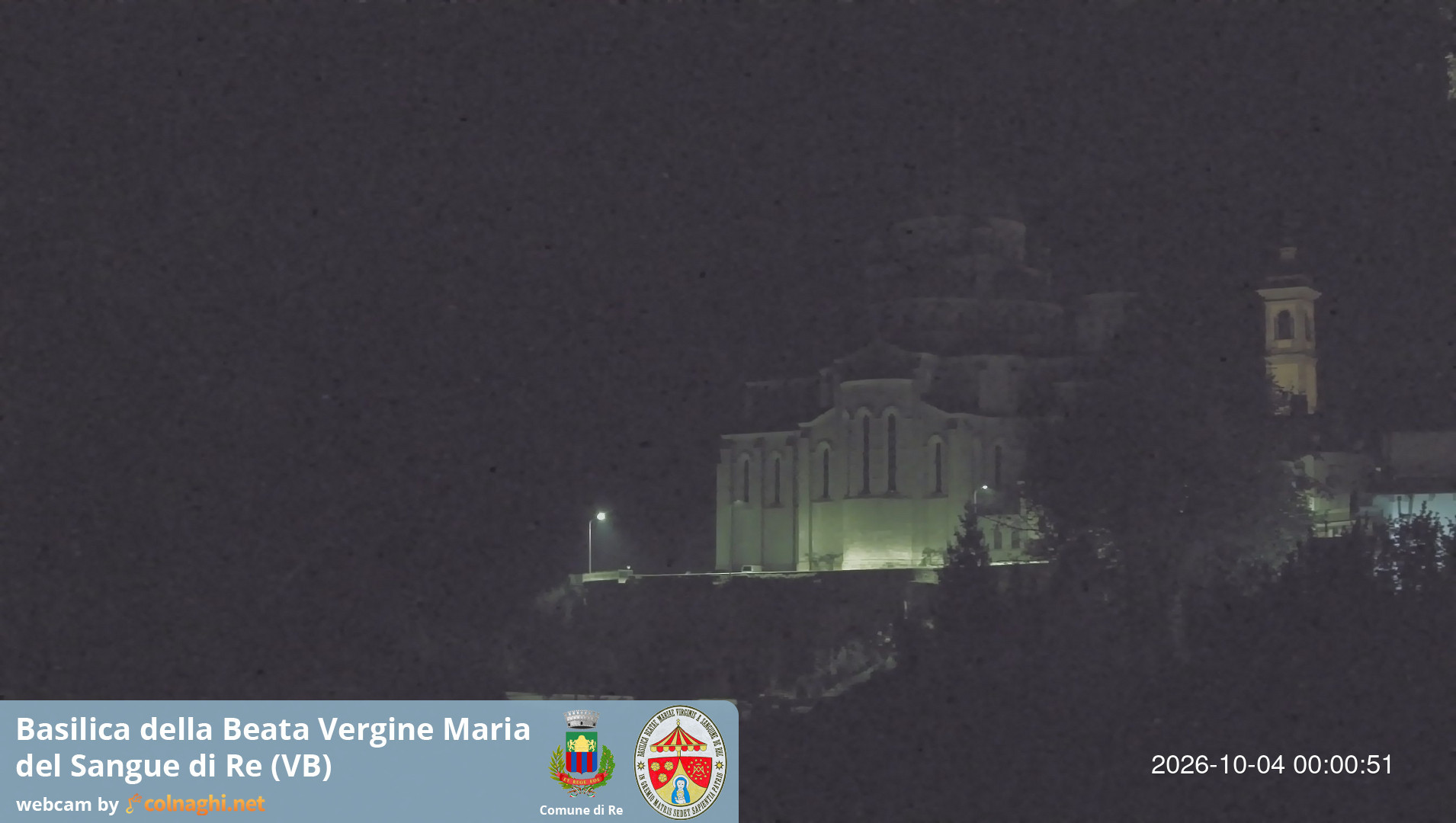 time-lapse frame, Santuario Madonna del Sangue di Re webcam