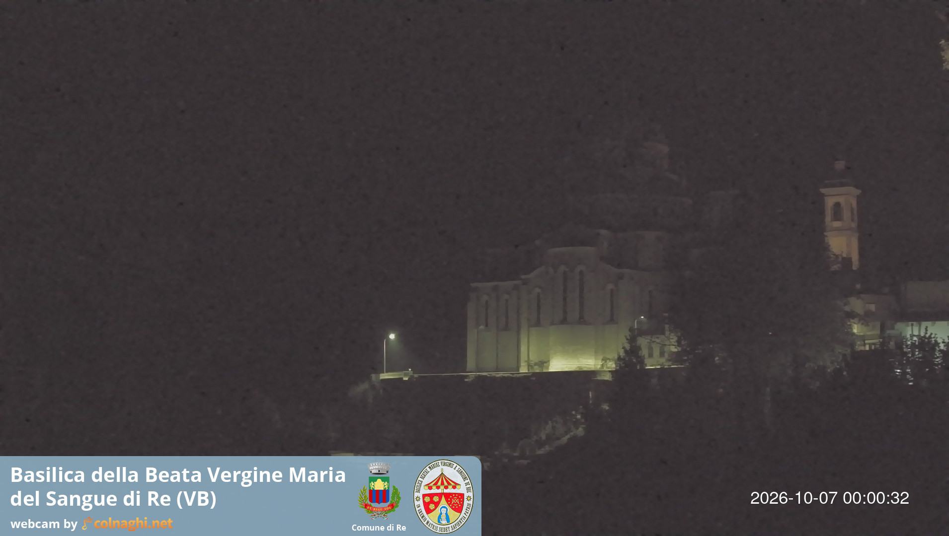 time-lapse frame, Santuario Madonna del Sangue di Re webcam