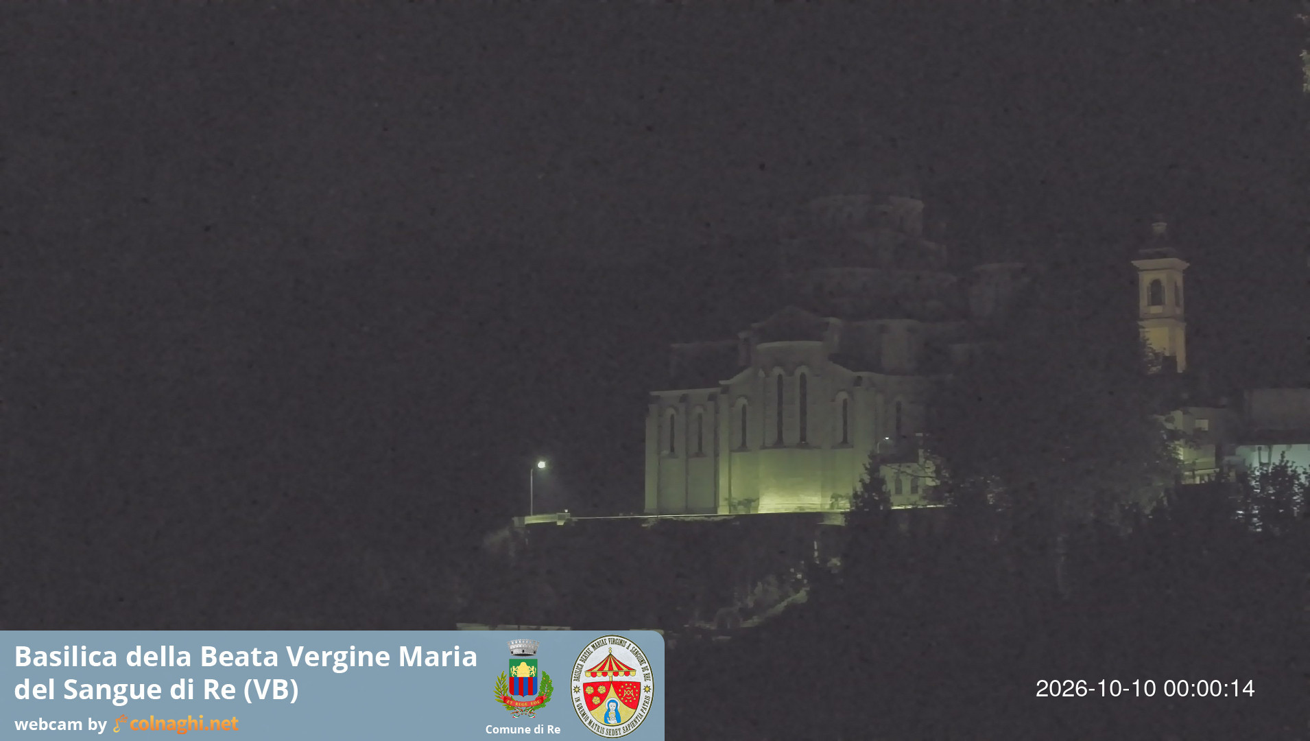 time-lapse frame, Santuario Madonna del Sangue di Re webcam