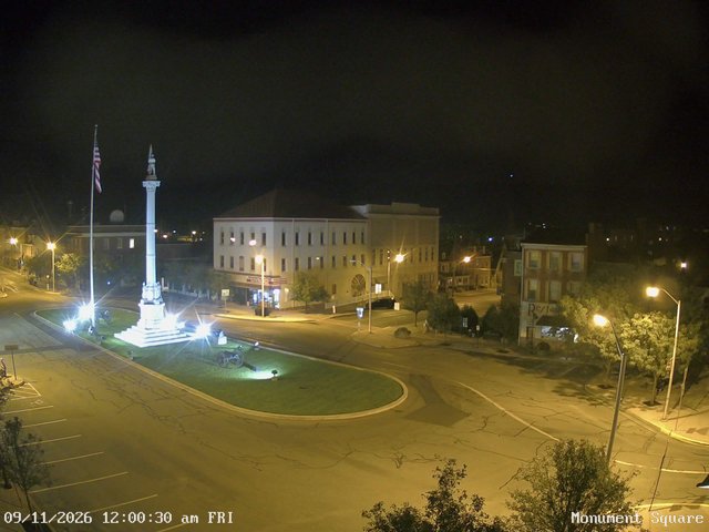 time-lapse frame, Monument Square Center webcam
