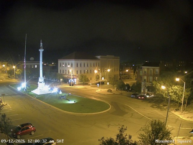 time-lapse frame, Monument Square Center webcam