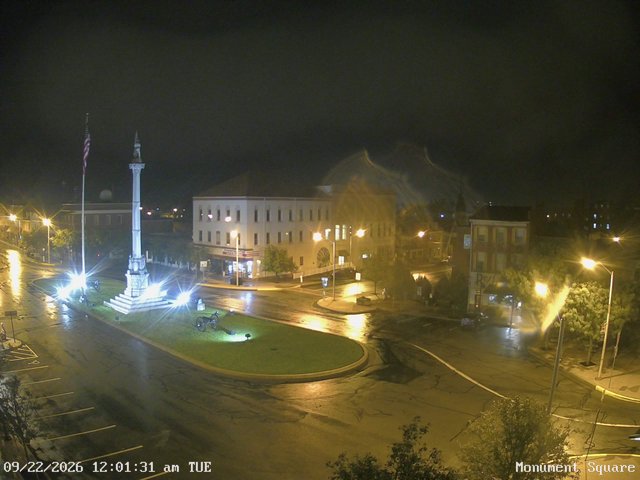 time-lapse frame, Monument Square Center webcam