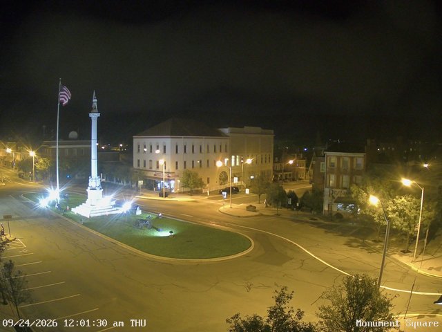 time-lapse frame, Monument Square Center webcam
