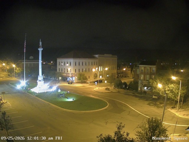 time-lapse frame, Monument Square Center webcam