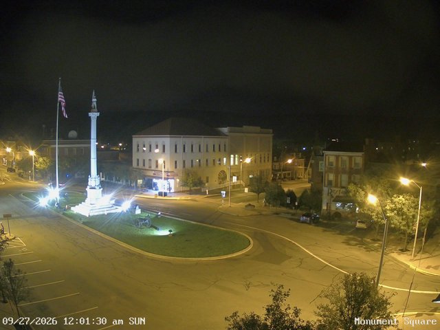 time-lapse frame, Monument Square Center webcam