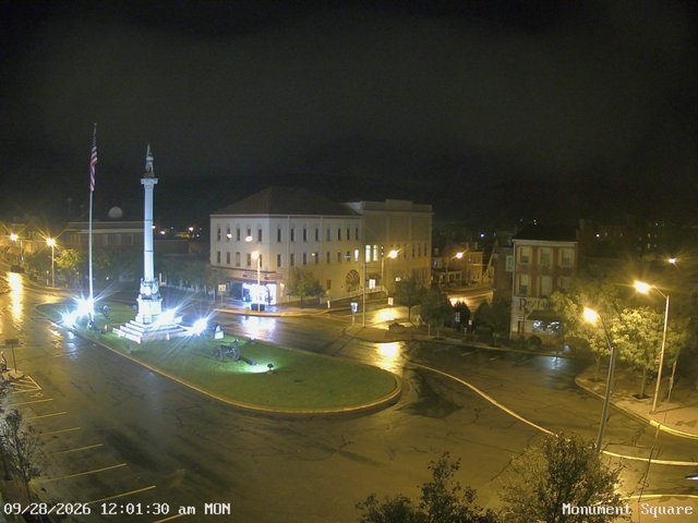 time-lapse frame, Monument Square Center webcam