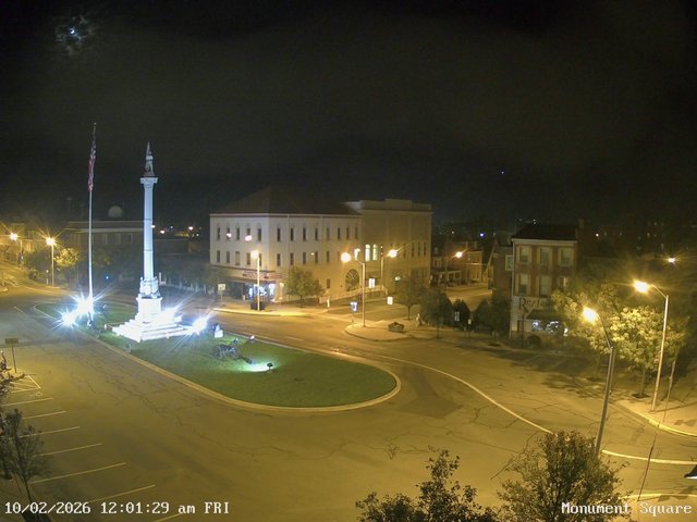 time-lapse frame, Monument Square Center webcam