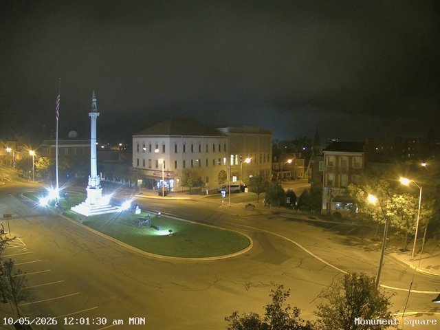 time-lapse frame, Monument Square Center webcam