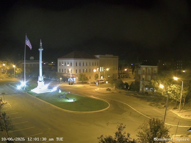 time-lapse frame, Monument Square Center webcam