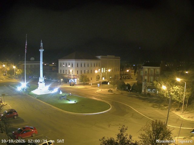 time-lapse frame, Monument Square Center webcam