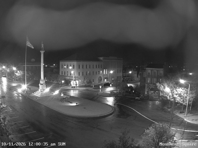 time-lapse frame, Monument Square Center webcam