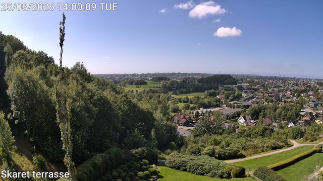 view from Skaret terrasse on 2026-08-24