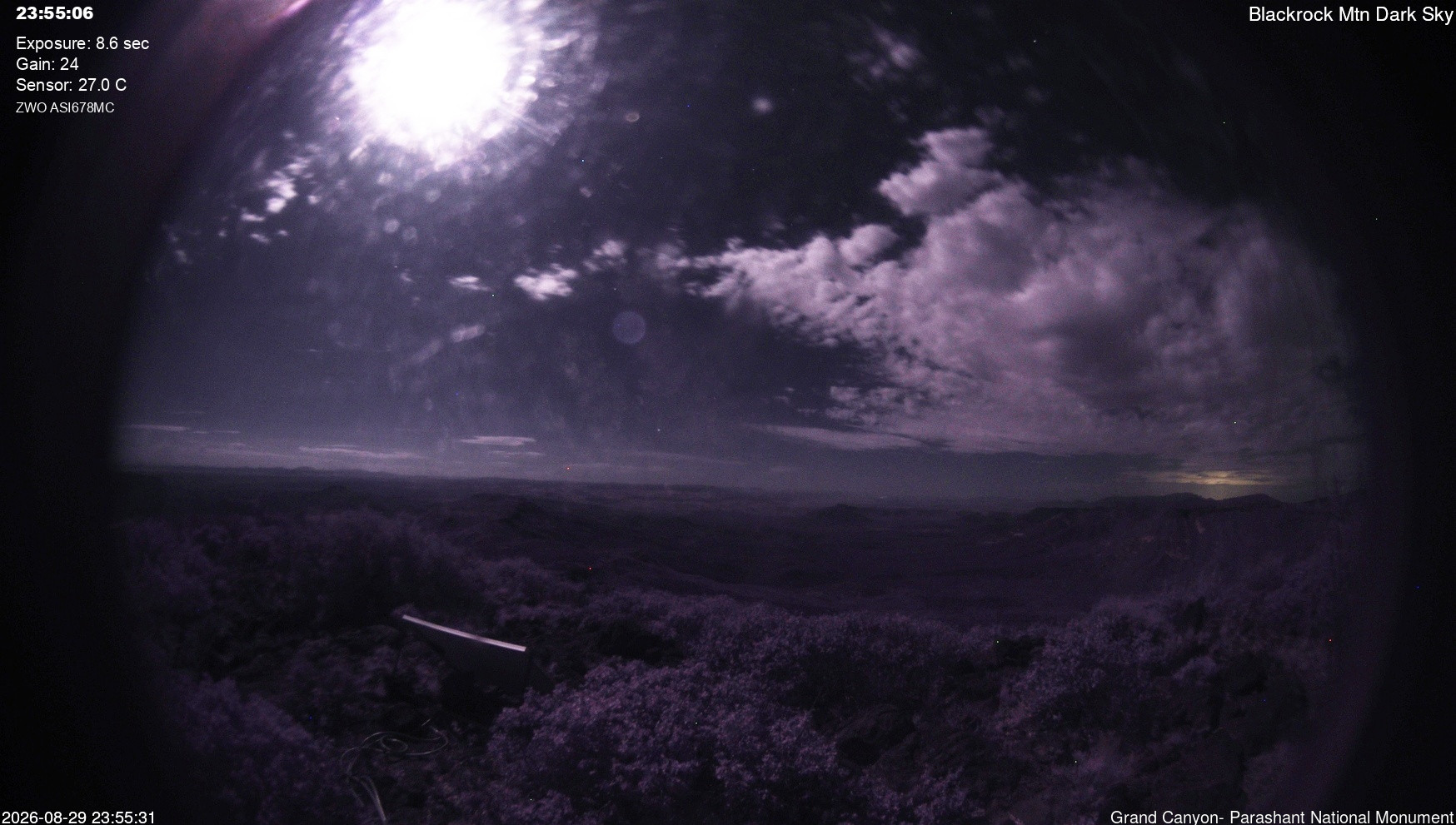 view from Blackrock - Dark Sky on 2026-08-29