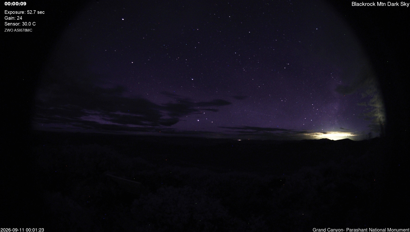 time-lapse frame, Blackrock - Dark Sky webcam