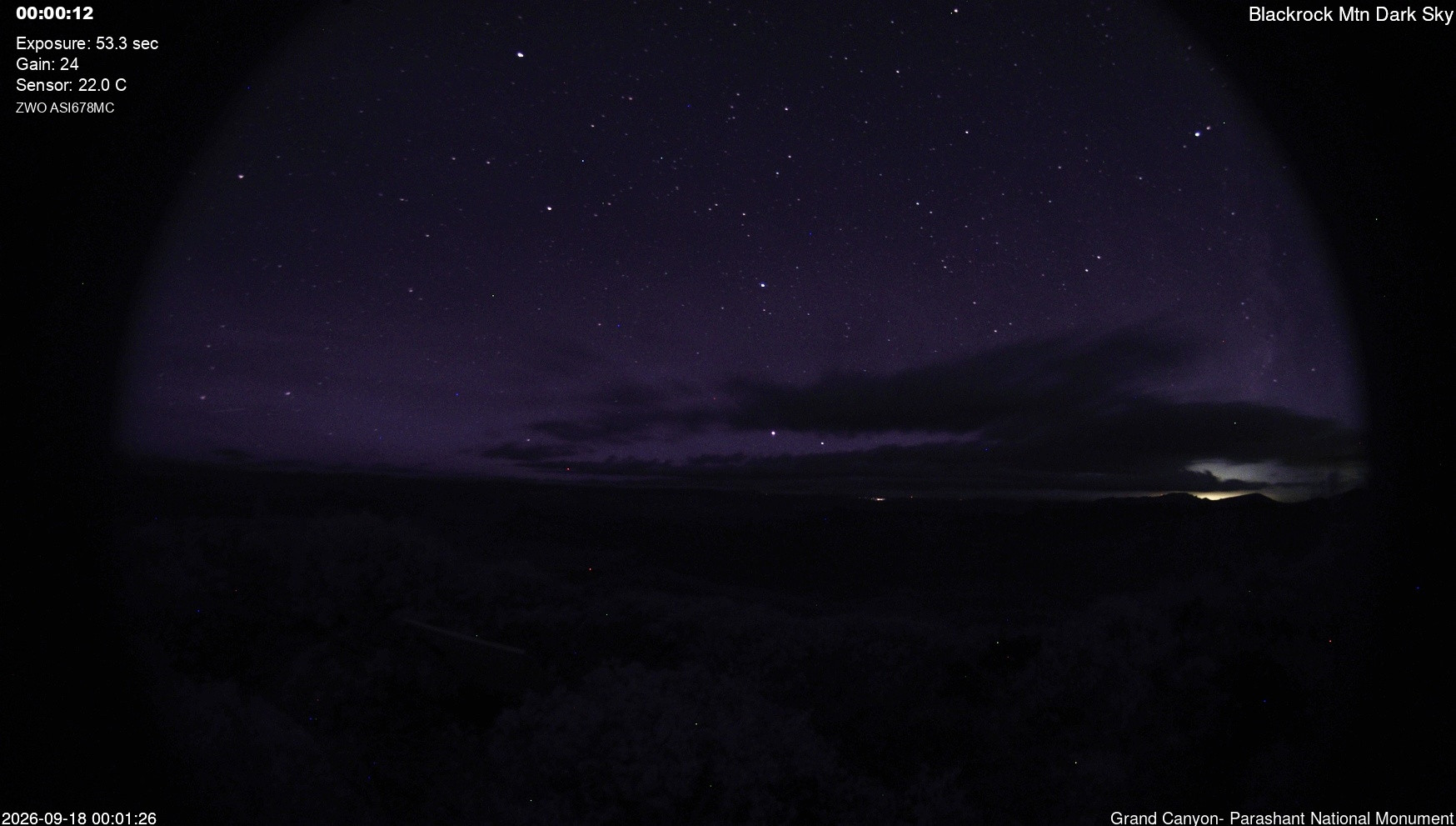 time-lapse frame, Blackrock - Dark Sky webcam