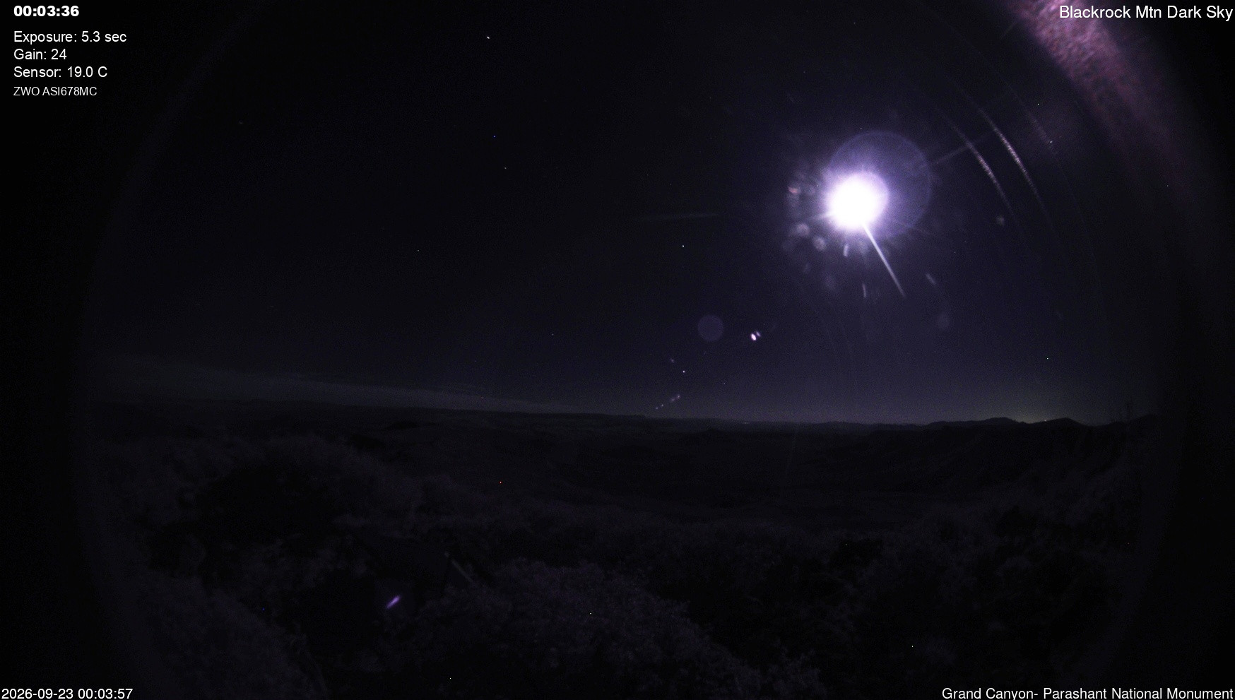 time-lapse frame, Blackrock - Dark Sky webcam