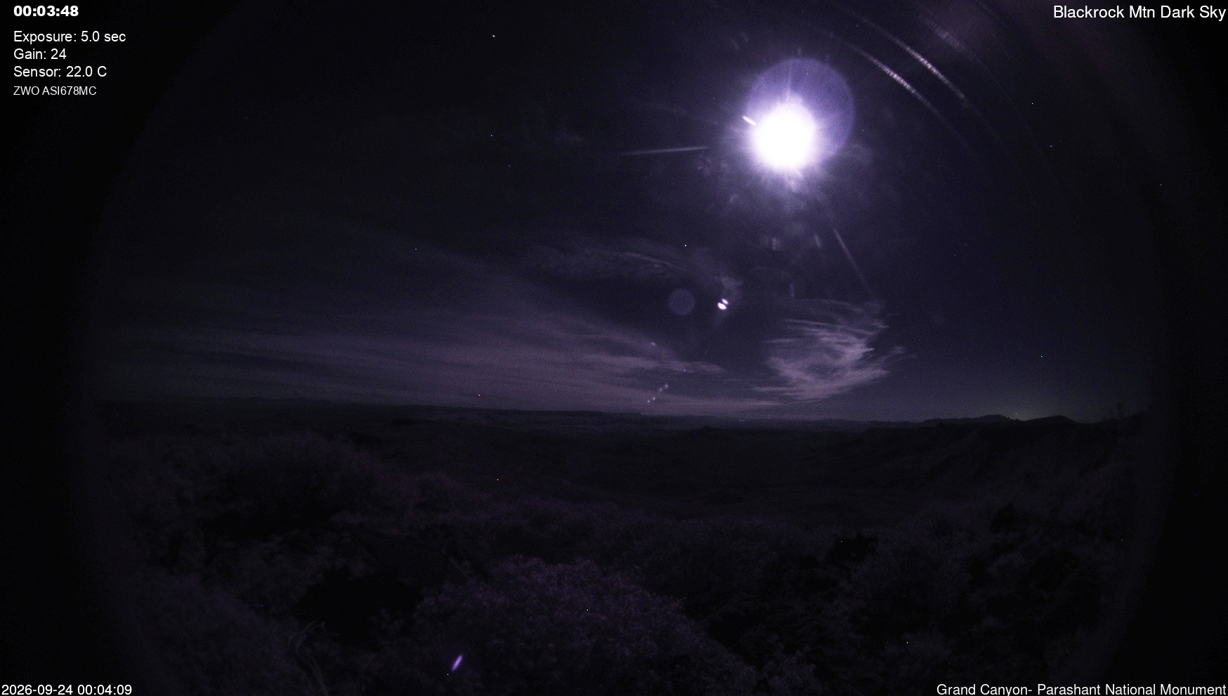 time-lapse frame, Blackrock - Dark Sky webcam