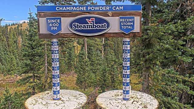 view from Steamboat Champagne Powder on 2026-09-11