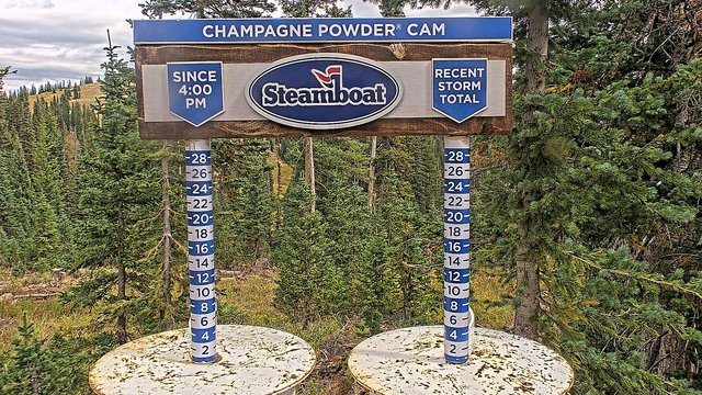 view from Steamboat Champagne Powder on 2026-09-12